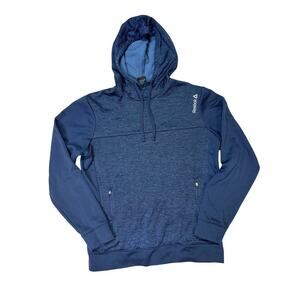 Reebok Men's Small Performance Hoodie, Blue, Athletic Pullover Sweatshirt